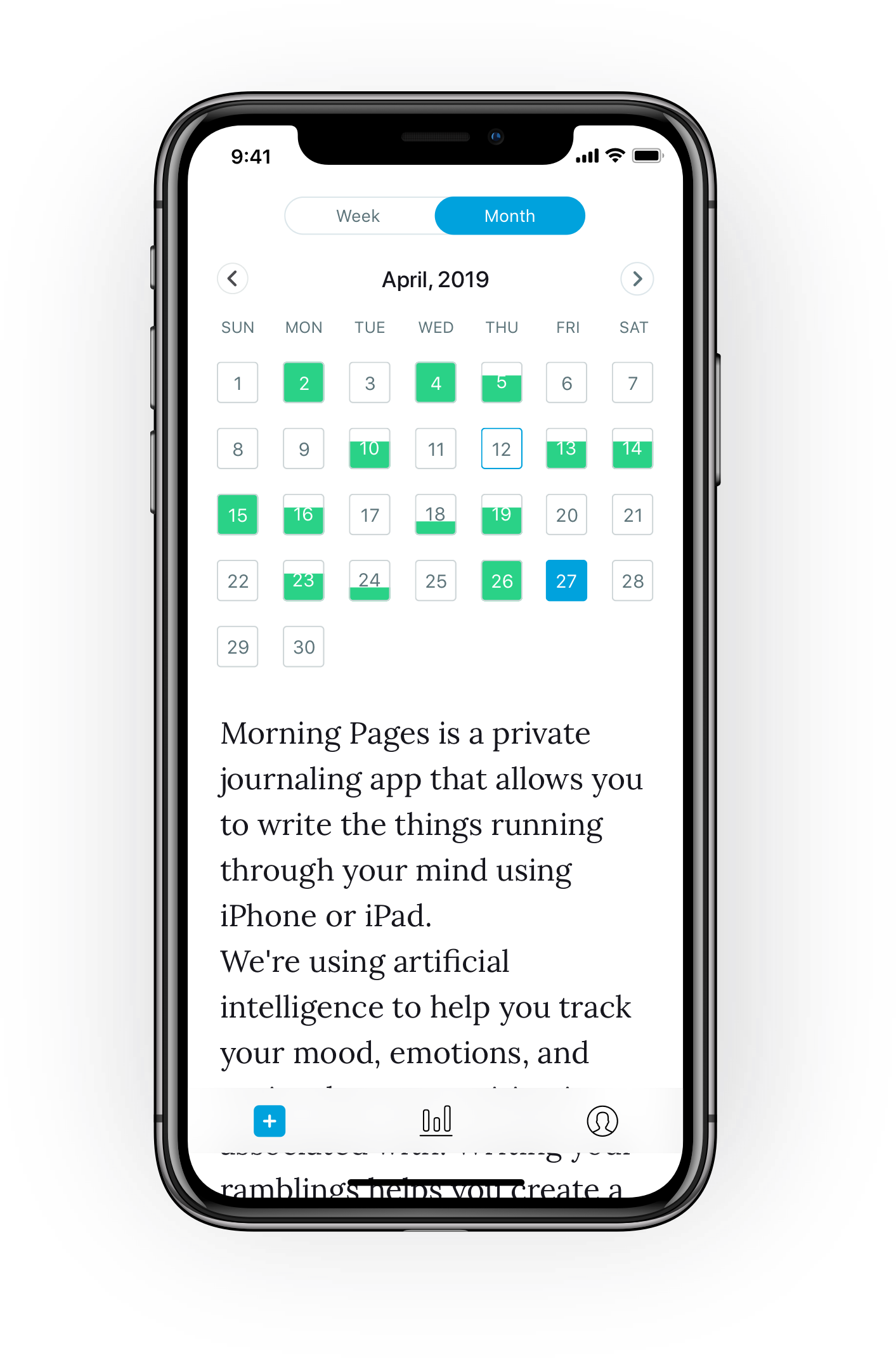 Morning Pages on iPhone